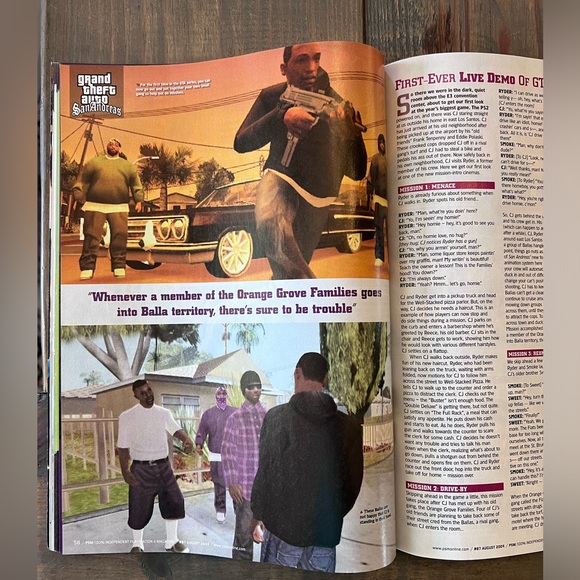 RARE PSM Playstation Magazine # 87 Aug 2004 GTA San Andreas Volume 8 Blue Cover - Picture 10 of 12